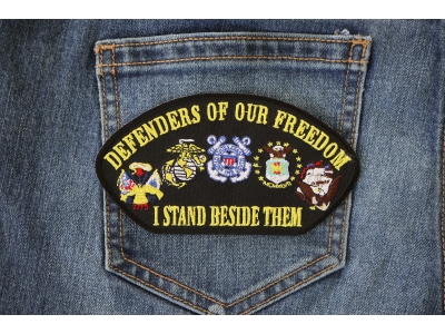 Cap Defenders Of Our Freedom I Stand Beside Them Patch | US Military Veteran Patches